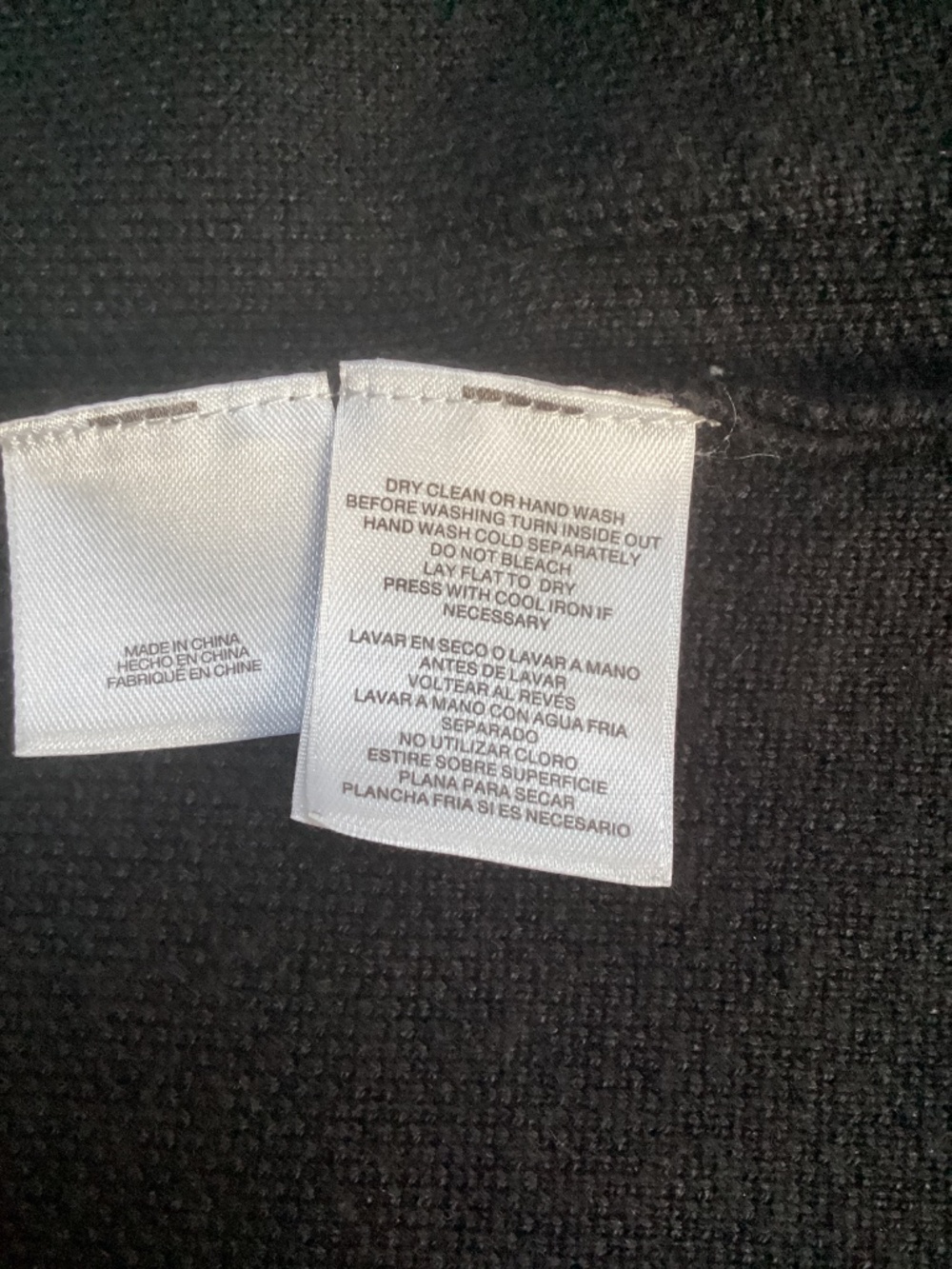 Anne Klein Charcoal & Black Open Front Blazer Cardigan Size Medium - Picture 9 of 10